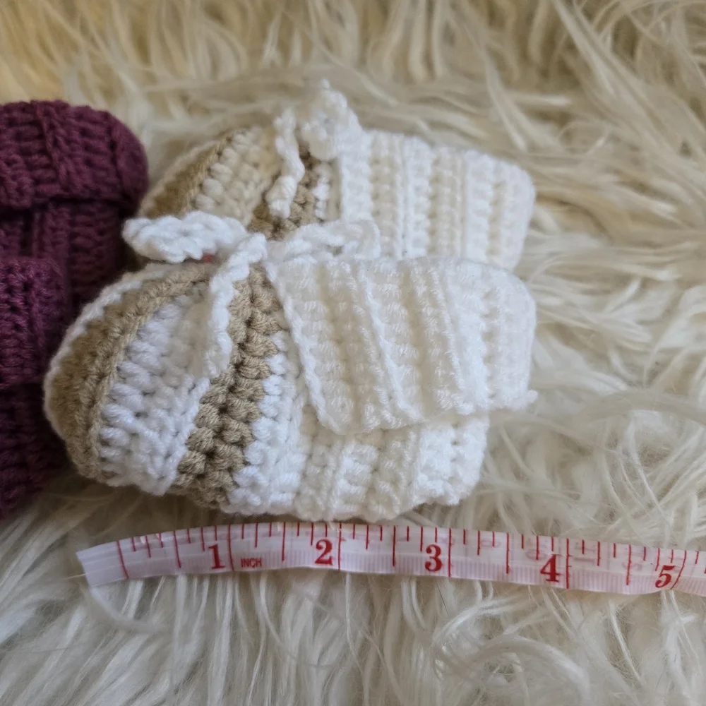 Handmade Crochet Baby Booties Set